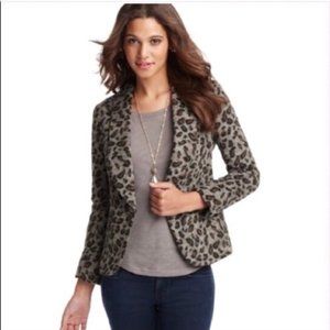 Loft Leopard Print Blazer Size Small